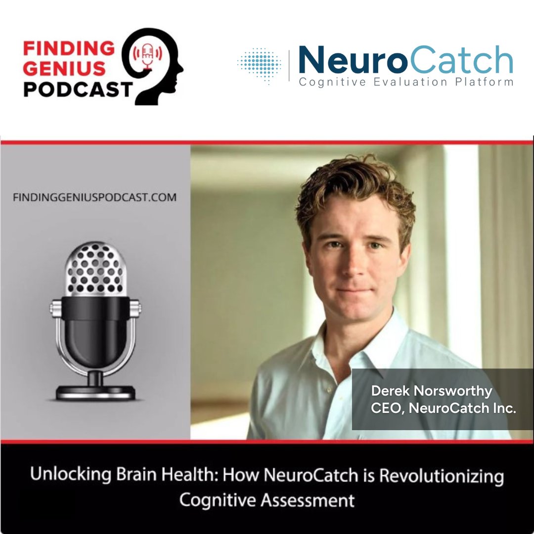 HealthTechConnex (@healthtechhtc) on Twitter photo 🧠 New Podcast: Revolutionizing brain health with Derek Norsworthy, CEO of <a href="/healthtechHTC/">HealthTechConnex</a> & <a href="/NeuroCatch/">NeuroCatch®</a>! Discover how
<a href="/NeuroCatch/">NeuroCatch®</a> transforms cognitive assessment! tinyurl.com/2az8erb9
<a href="/ApplePodcasts/">Apple Podcasts</a> apple.co/30PvU9C #Brainhealth #Mentalhealth <a href="/finding_genius/">Finding Genius Podcast</a> 🧠 New Podcast: Revolutionizing brain health with Derek Norsworthy, CEO of <a href="/healthtechHTC/">HealthTechConnex</a> & <a href="/NeuroCatch/">NeuroCatch®</a>! Discover how
<a href="/NeuroCatch/">NeuroCatch®</a> transforms cognitive assessment! tinyurl.com/2az8erb9
<a href="/ApplePodcasts/">Apple Podcasts</a> apple.co/30PvU9C #Brainhealth #Mentalhealth <a href="/finding_genius/">Finding Genius Podcast</a>