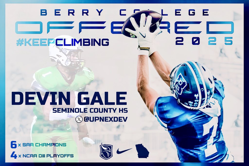 Blessed to receive an offer from Berry college <a href="/CateriusH43/">CaTerius Hinton</a> <a href="/RecruitGeorgia/">Recruit Georgia</a> <a href="/stegall_28/">Cedric Stegall</a> <a href="/BCCoachK/">Tony Kunczewski</a>