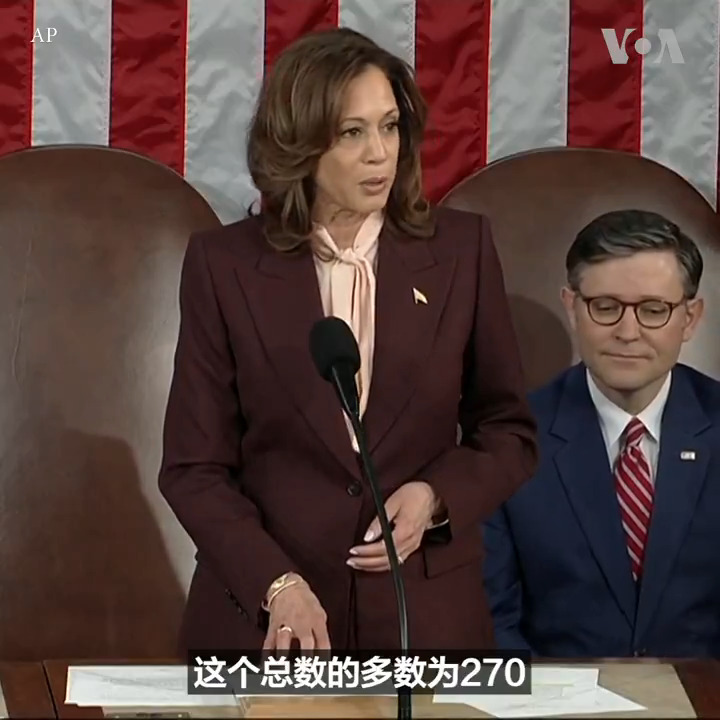 美国国会6日举行总统大选认证，确认前总统特朗普在2024年总统大选中获胜。主持认证的是作为民主党候选人参加去年总统选举的副总统哈里斯。在总数为538的选举人当中，特朗普获得312票，哈里斯获得226票。 
更多：https://t.co/0TTL14y1TE https://t.co/bBE6AgI2WC