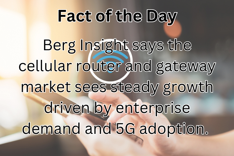 connectedworld's tweet image. #Factoftheday @BergInsight says the #cellular router and gateway market sees steady growth driven by enterprise demand and #5G adoption. #IoT #sustainability #AI #cloud #edge #digitaltransformation #machinelearning #futureofwork