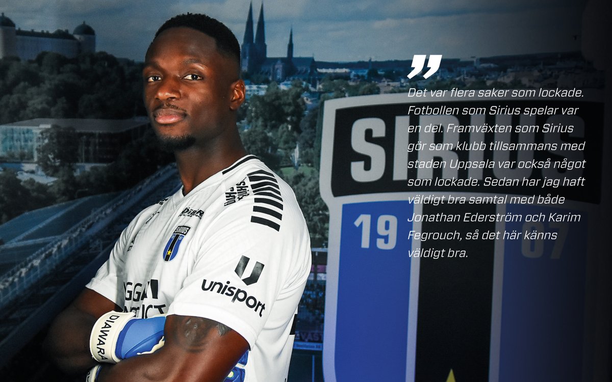 siriusfotboll's tweet image. Välkommen till Sirius, Ismael Diawara! 🔵⚫

Sirius Fotboll är överens med AIK om en övergång av den 30-åriga målvakten Ismael Diawara. Ismael ansluter per omgående till Sirius. Avtalet sträcker sig över säsongen 2027.

Läs mer på siriusfotboll.se