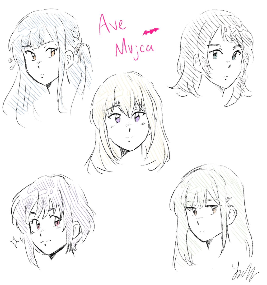 first time drawing avemuji wahoo #bandori 