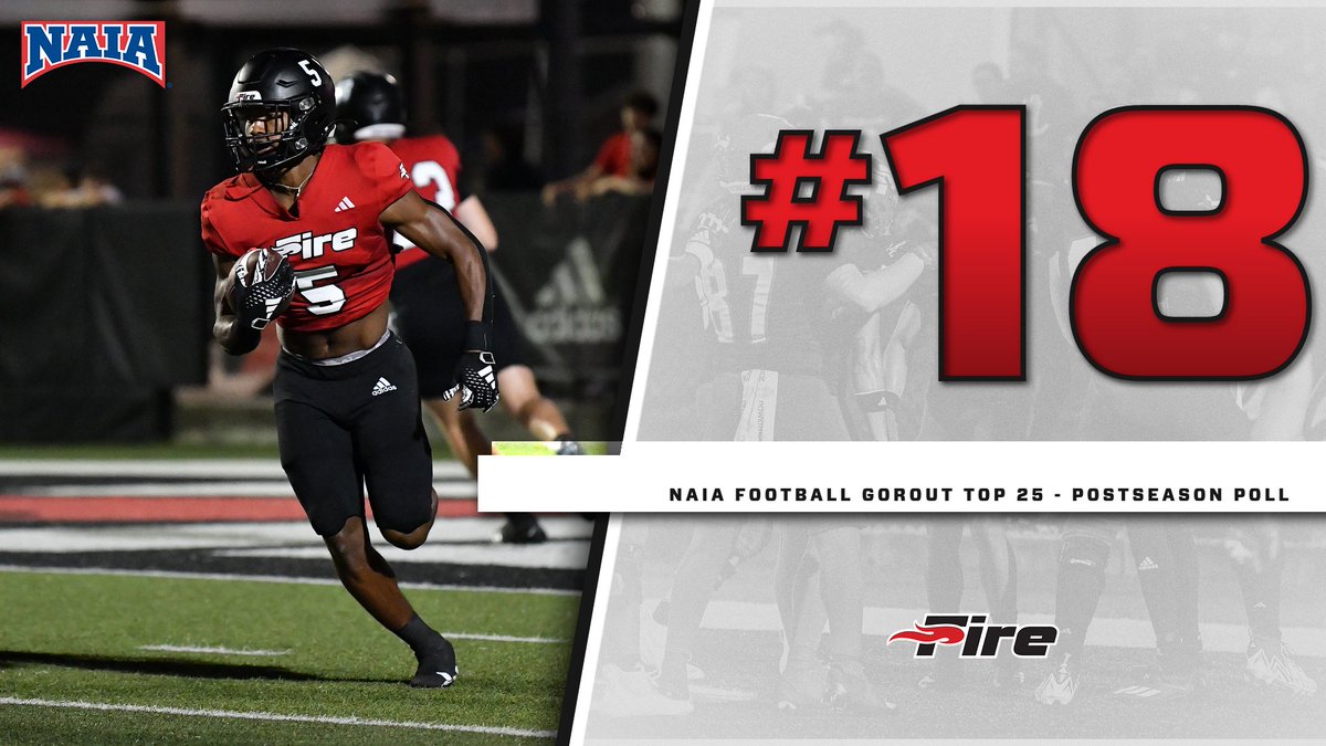Southeastern Football (@seufirefootball) on Twitter photo Fire Football ranks 18th in the NAIA Football GoRout Top 25 Postseason Poll!
#FuelTheFire🔥 Fire Football ranks 18th in the NAIA Football GoRout Top 25 Postseason Poll!
#FuelTheFire🔥
