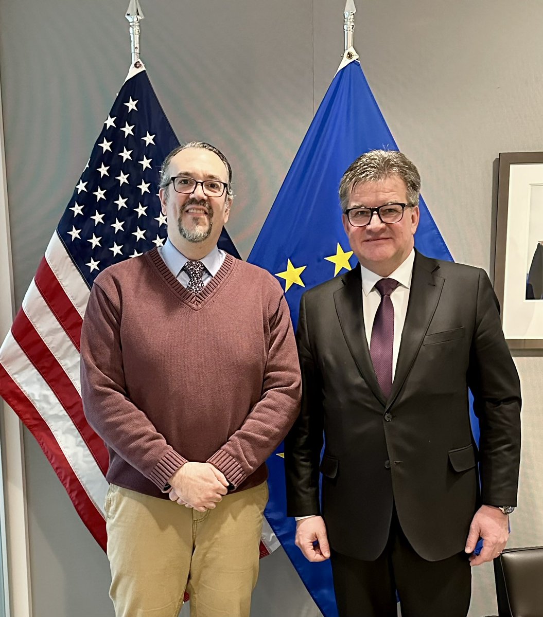 My first mission in 2025 took me to the 🇺🇸. In Washington DC, I had a comprehensive discussion on the Western Balkans with DAS Kasanof. I’m proud of excellent 🇪🇺🇺🇸 cooperation throughout my mandate.