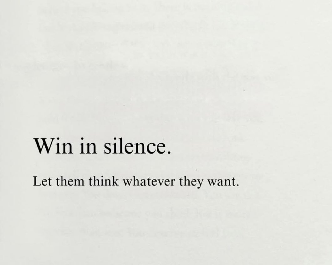 A_MasterMassage's tweet photo. ๐Quote of the Day๐
"Win in silence. Let them think whatever they want."
#Quote #QuoteOfTheDay #WinInSilence #Win #LetThemThinkWhatever #HatersGonnaHate #YouCanDoIt #BelieveInYourself #Grow #Success #NeverGiveUp #Motivation #Inspiration https://t.co/85zFHYVfBN