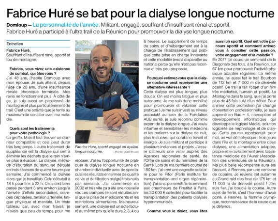 LMDSlefilm's tweet photo. ARTICLE OUEST FRANCE DU JOUR 🙏🤩
#dialyse #inclusion #sportsanté
Militant, engagé, souffrant d’insuffisance rénale, sportif et fou de montagne, Fabrice Huré a participé à l’ultra trail de la Réunion pour promouvoir la dialyse longue nocturne en déliquescence. https://t.co/Q1qNVs8urG