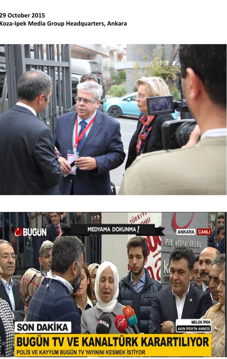Oct 2015, as leader of the Intl Elect Observ Mission, I met the owners &amp; officials of #KozaIpek Group, just seized by authorities. Melek Ipek and a then teenager <a href="/metinaliipek/">Ali İpek</a> were present. Today Madame Ipek (79) is held in prison. After 10 years, I’ve met Metin Ali again ⬇️