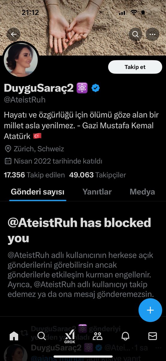 Böyle büyük hesaplar beni engelledikçe ben zevkten dört köşe oluyorum 🤗 tanımasam da dokundurmuşum bir yerden