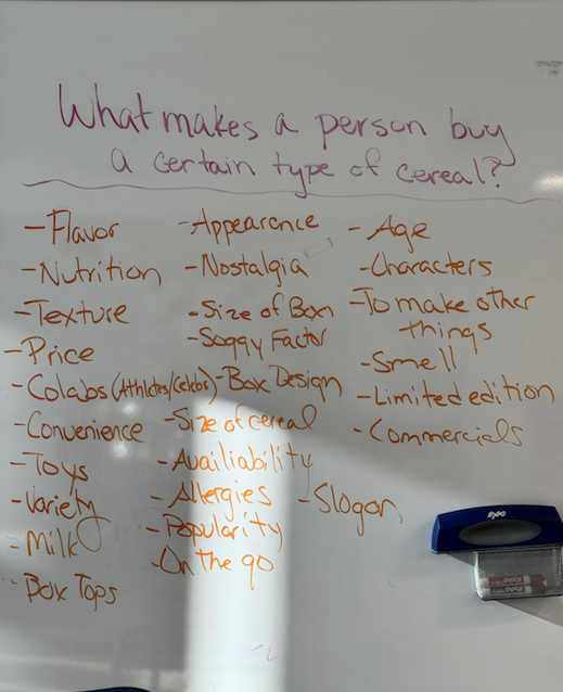jlanphear78's tweet photo. 1/6/25 Today I 💙 my job because we started our big project (Cereal Madness!) of the trimester. This was a great way to ease back in after break and the kids did a great job of investigating the reasons we buy cereal with bracketology, stakeholder maps and empathy maps. https://t.co/TCn6MX5UkU