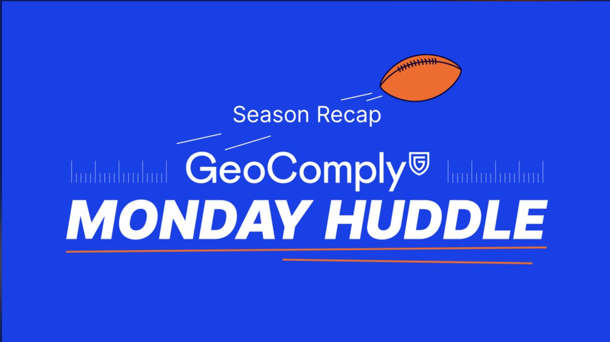 🏈 GeoComply’s Monday Huddle: Season Recap 🏈

As the NFL regular season ends, so too does <a href="/GeoComply/">GeoComply</a>'s Monday Huddle. This campaign kicked off in Week 2 of the NFL season and delivered 15 weeks of unique data insights, showcasing the trends shaping legal sports betting across