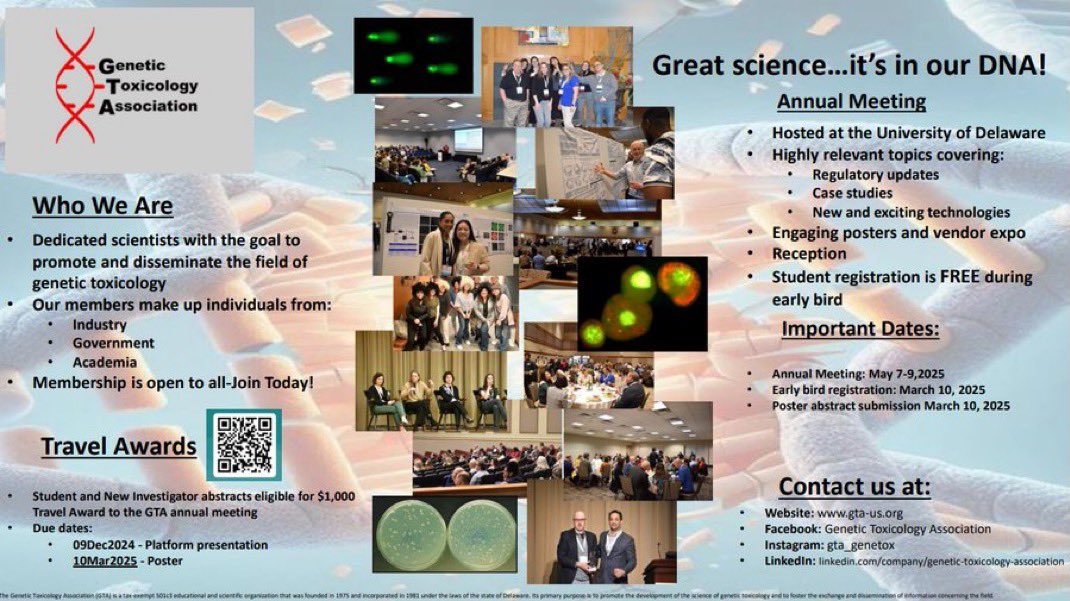 Genetic Toxicology Association (GTA) tweet media