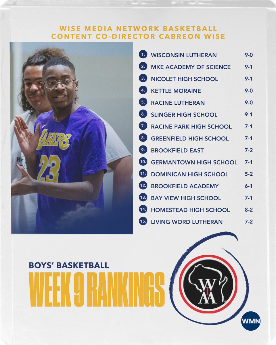 CaBreonWiseWMN's tweet photo. I just dropped my Top 15 Wisconsin High School Basketball Rankings for both boys and girls heading into Week 9! Check out the full list and let me know your thoughts!

#wisbball @WisBBYearbook @WisPrepZone https://t.co/X39IErOMXb