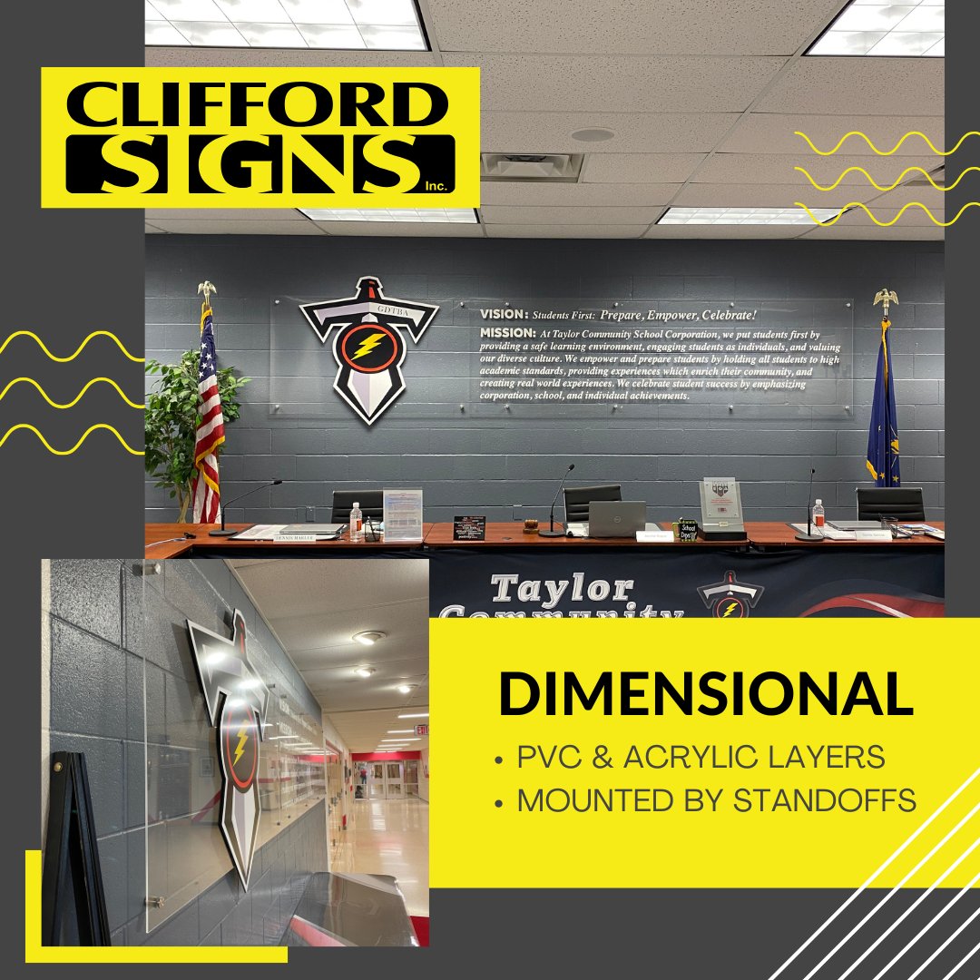 CliffordSigns's tweet image. Depth, style, &amp;amp; a professional finish! ✨ This dimensional project brings the wall to life with clean layers and a #StandoutDesign. Ready to elevate your #brand ’s presence? Let’s make it happen!😎

#GetVisible #DimensionalSigns #CliffordSigns #StandOut #TaylorSchools #Indiana
