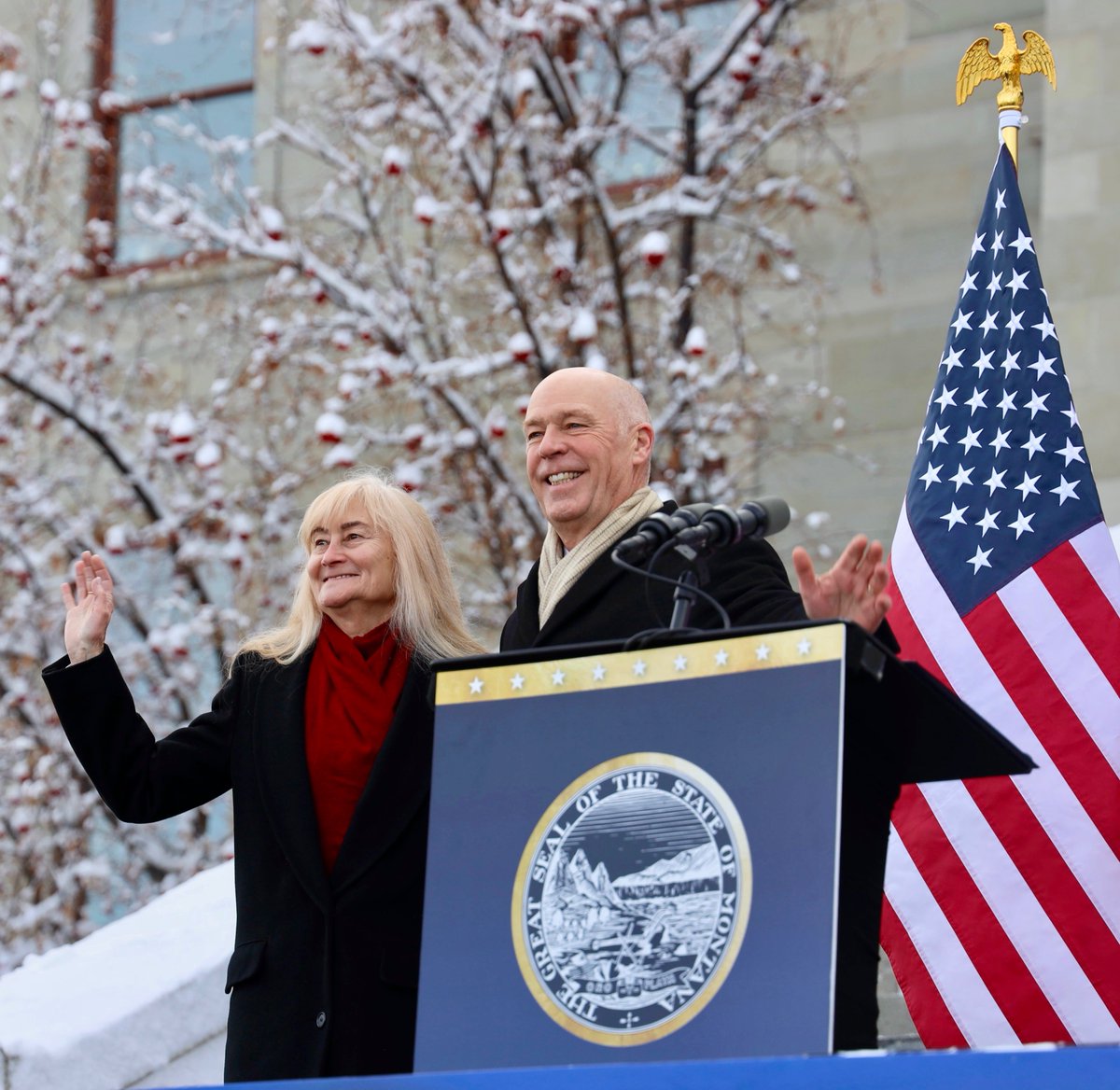 GovGianforte's tweet photo. Serving as Montana’s governor is the honor of my life. 

Together, we’ll continue to show the nation that America Lives Here. https://t.co/A0PJWu05Ms