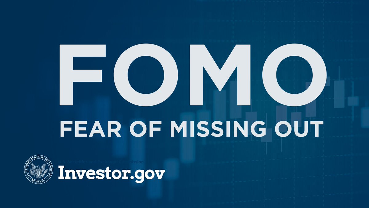 SECGov's tweet photo. #InvestingResolution 5: Say “No Go to FOMO” (fear of missing out). Just because others might buy a particular investment, doesn’t mean it’s the right opportunity for you. 

Learn more about finding out what’s right for you and your investing goals: https://t.co/UTAKV9Ssnl https://t.co/aw71WwEfQp