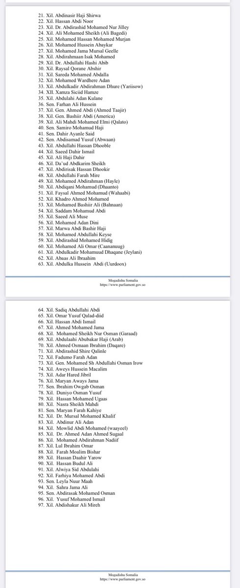 MPMursalKhaliif's tweet photo. We, the undersigned legislators of 🇸🇴’s Federal Parliament, strongly condemn the decision by @HassanSMohamud’s admin to monopolize the exportation of Somali livestock for Abu-Yasir, an alleged conman. 

Expanding rampant corruption into our livestock is unacceptable. 
@UNTMIS_ https://t.co/qtgmg0sfaf