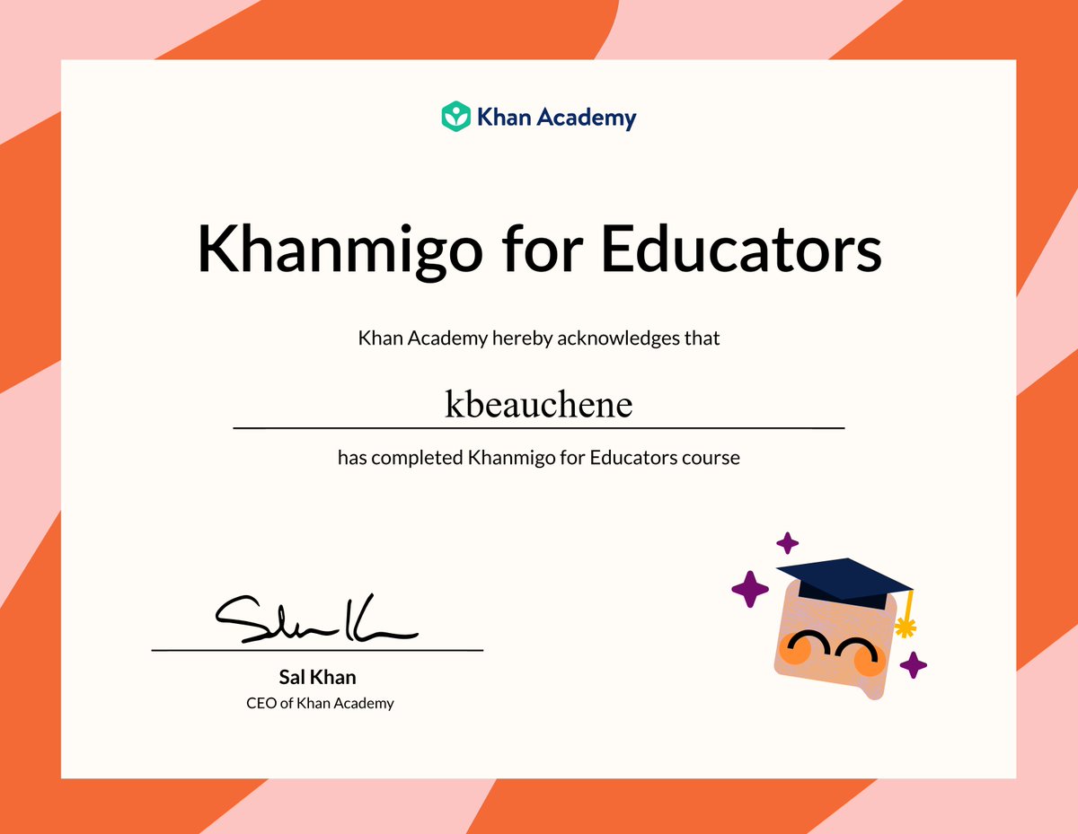 Kathryn Beauchene 💻 (@classroomchat) on Twitter photo Thanks for the great course <a href="/khanacademy/">Khan Academy</a> ! I love how you clearly explained Khanmigo! :) Thanks for the great course <a href="/khanacademy/">Khan Academy</a> ! I love how you clearly explained Khanmigo! :)