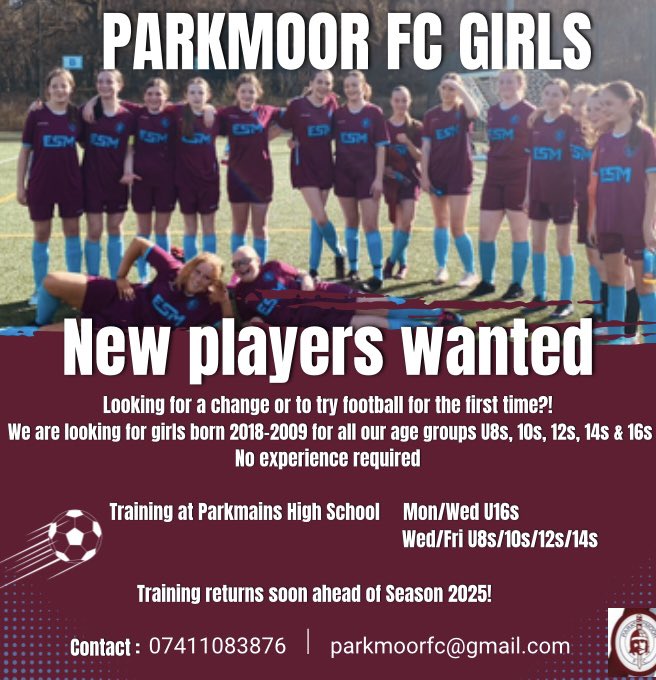 We are looking for new players at all age groups. No experience required. Get in touch👇🏼to join our fantastic club ⚽️