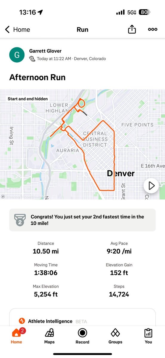 gglover28's tweet image. Wasn’t planning on running a 10pc, but the weather was too good !!! #GetOutGetActive