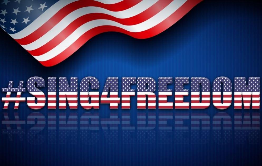 NewsBlast17's tweet photo. TONIGHT: At 9p.m. eastern please stop whatever you are doing and sing our National Anthem in solidarity with those who will be singing it from their jailcells.

SING 4 FREEDOM https://t.co/fOs0GlRtsI