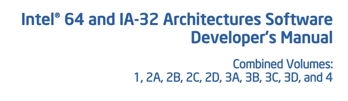 Title page of the x86 IS manual