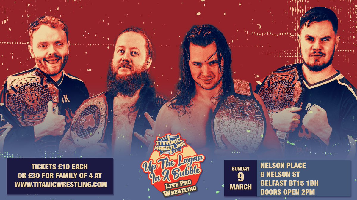 🚨 Titanic Wrestling Comes to Belfast City Centre! 🚨

For the first time, we’re bringing the action to Nelson Place on Sunday, March 9th, 2 PM! 🎉

Located near Cityside Train Station &amp; Ulster Uni, it’s the perfect spot for fans new &amp; old!

🎟️  titanicwrestling.com
