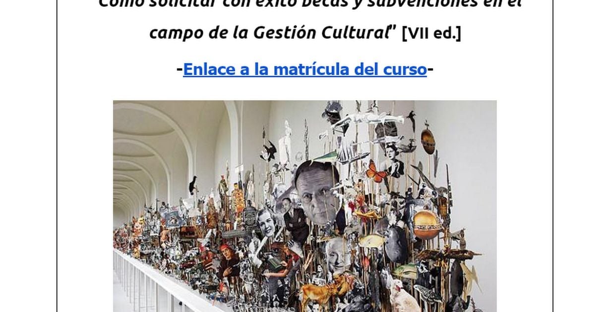 <a href="/adrastea93/">Melle</a> <a href="/stefi93/">Stephi Contin</a> <a href="/Sandra_Ruiz7/">Sandra Ruiz</a> <a href="/zulelive/">Zulema.</a> <a href="/silviadeeelrio/">Ms. del Río💙</a> <a href="/BeatrizN64/">Beatriz Fernandez</a> <a href="/IsraJimenez13/">Isra Jiménez</a> <a href="/congresosburgos/">Oficina de Congresos de Burgos</a> <a href="/guiasburgos/">Guías Turismo Burgos</a> <a href="/Businirmaslejos/">Burgos, sin ir más lejos</a> <a href="/turismo_c/">turismo cultural</a> <a href="/portalturiscult/">portal turismo cultural</a> <a href="/BemCulturaltur/">Bem Cultural Turismo</a> <a href="/lauraprospero_/">Laura Prospero</a> <a href="/Descubrelugo/">Descubrelugo.com</a> <a href="/soldecubanews/">Revista Sol de Cuba</a> <a href="/HectorASanchezM/">Héctor A. Sánchez M</a> <a href="/laruedapuebla/">La Rueda</a> <a href="/PueblaCMIC/">CMIC Puebla</a> <a href="/Esta_cabral/">Freddy Cabral</a> <a href="/pollopucon/">PUCON POLLOPUCON H.</a> <a href="/cesarangeltrips/">César Angel</a> <a href="/gesticulando/">gesticulando.com</a> <a href="/nansanatural/">NansaNatural</a> <a href="/MARCHANTES/">Marchantes</a> <a href="/AlbertoSuarezp/">Alberto Suárez Pérez</a> <a href="/Castelloturism/">CASTELLÓ Turisme</a> <a href="/ElDivandeNur/">El Diván de Nur</a> <a href="/XuachaT/">Xuacha - turismocultural</a> Guía didáctica bit.ly/41E0Fvz 
   del curso "online"
   Cómo solicitar con éxito becas y subvenciones en Gestión cultural buff.ly/2XW1rWp

<a href="/thyssenmalaga/">Museo Carmen Thyssen</a> <a href="/johnyscona/">𝑱𝒐𝒉𝒏𝒂𝒕𝒂𝒏 𝑺𝒄𝒐𝒈𝒏𝒂𝒎𝒊𝒈𝒍𝒊𝒐</a> <a href="/noeliaddcc/">noelia diaz de cerio</a> <a href="/LUIQUIFLORES/">Luis Flores Sánchez</a> <a href="/turismo_IB/">TurismoCultural_IB</a> <a href="/FundaCULTA/">FundaCULTA</a> <a href="/MusicToursChile/">Music Tours</a> <a href="/dgchirinos/">Diana Guerra Ch.</a> <a href="/cjimenezalfaro/">Carmen R.J-Alfaro</a>