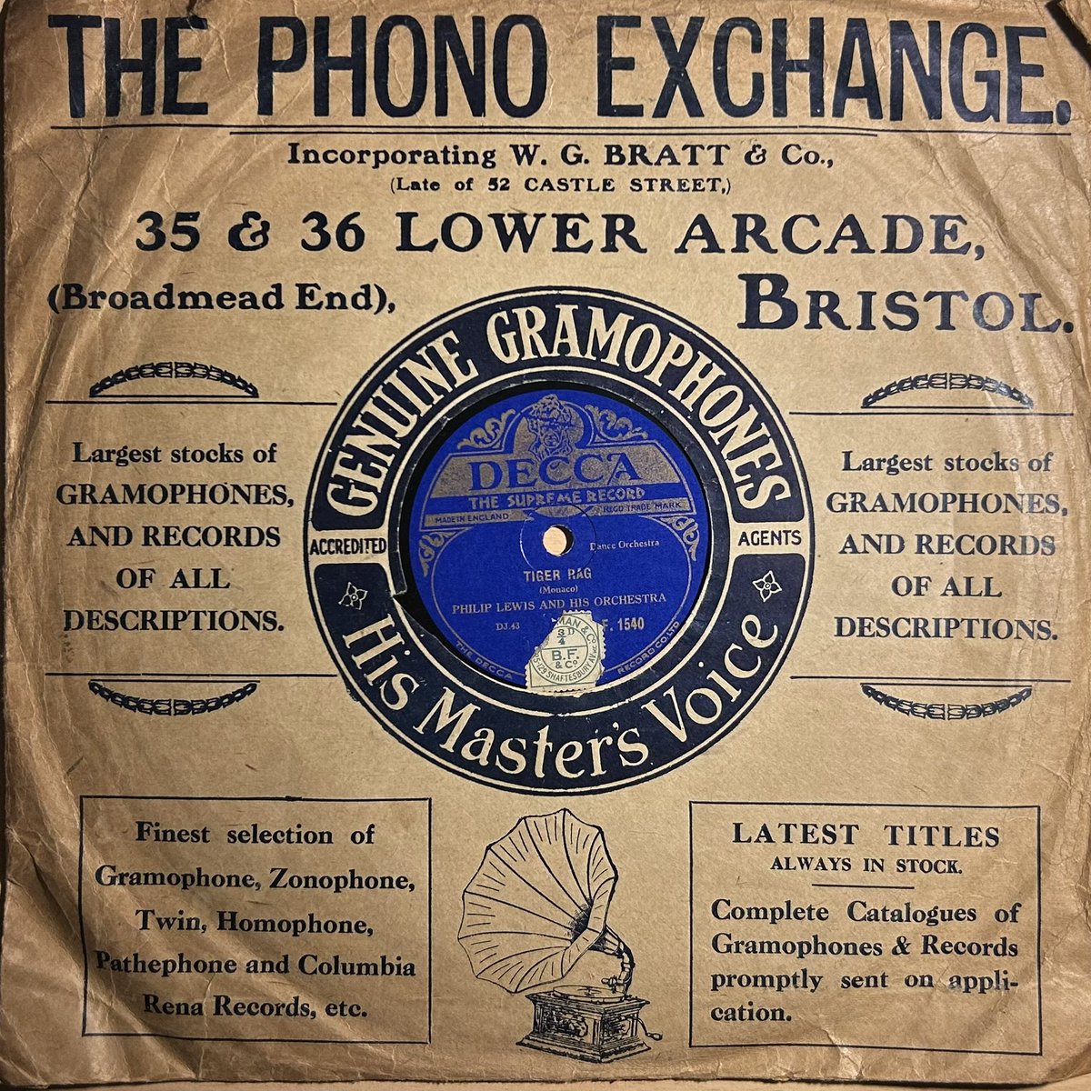 A few Bristol 78rpm shop sleeves - all the shops now long gone but the buildings survive!
