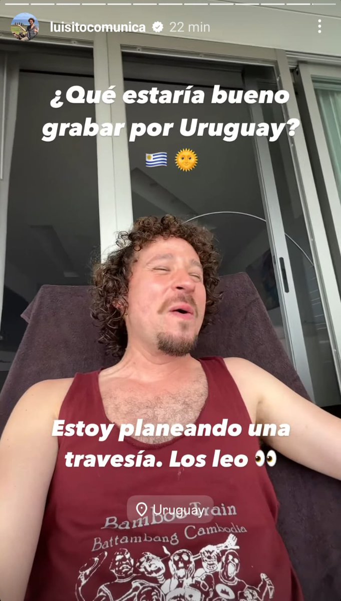 finalmente llego el momento viene luisito comunica a uruguay despues de ignorarnos 10 años encima pidiendo lugares para conocer yo le recomende el espacio ciencia del latu el mausoleo de artigas la fabrica de saman y que vaya a cerro norte a grabar un videoclip con el negro kevin