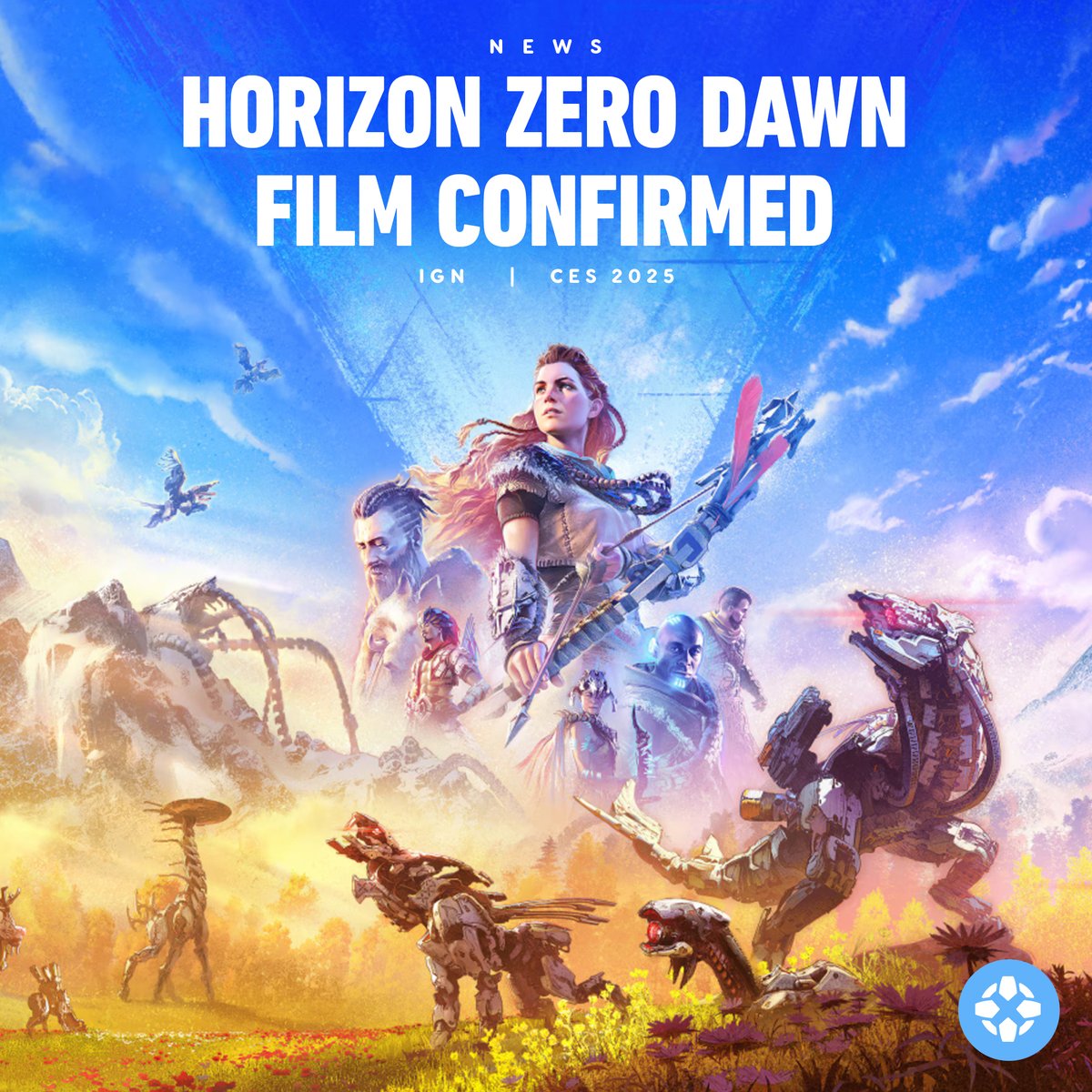 IGN's tweet image. PlayStation Studios and Columbia Pictures are making a movie adaptation of Horizon Zero Dawn, Sony announced at CES 2025. bit.ly/3ZXDUCk