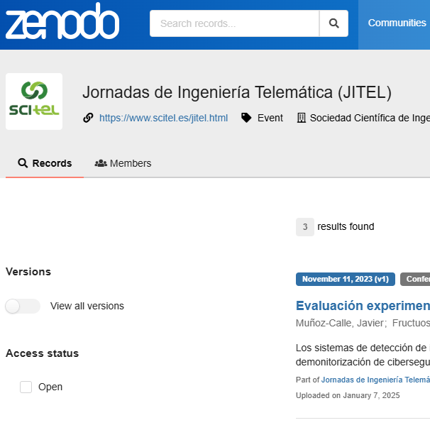Os traemos un pequeño regalito tras las navidades 👑👑👑 y es que estamos colgando algunas de las últimas actas de JITEL (aquellas con licencia CC) en Zenodo, tal y como se acordó en la Asamblea General ☺ zenodo.org/communities/ji…