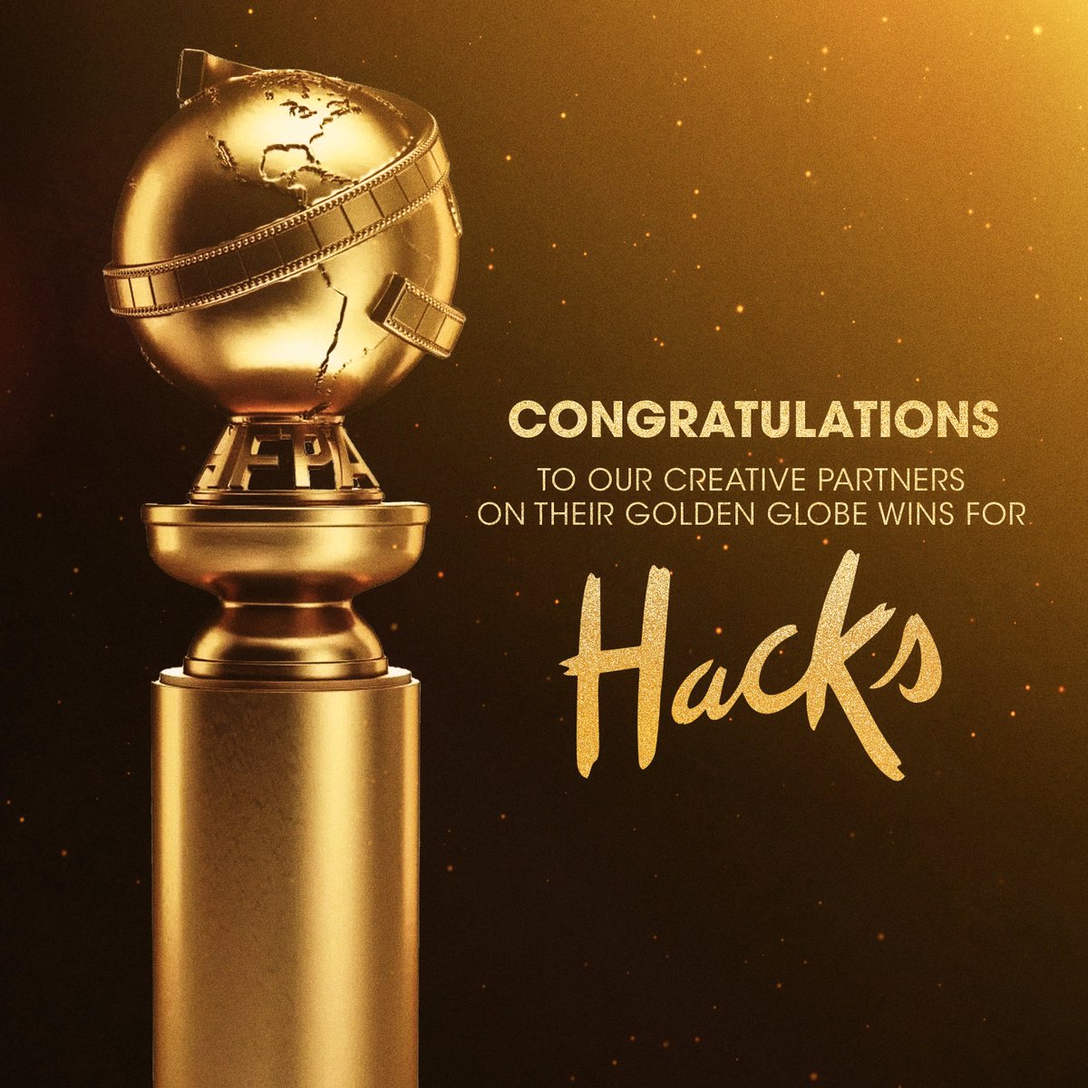 InSyncPLUS's tweet image. @InSyncPLUS wants to celebrate our creative partners at HBO/MAX for their wins with Hacks. Working with HBO/MAX is always golden! @goldenglobes @HBO @StreamOnMax