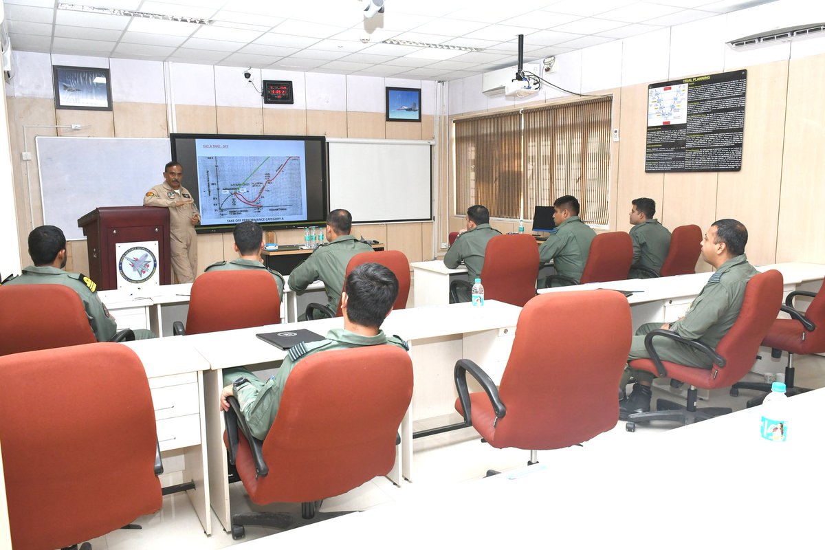 Indian Air Force Test Pilots School (@iaftps) on Twitter photo As part of the critical exercise preparatory phase, Wg Cdr SP John VM (Retd), Chief Test Pilot of HAL, delivered an educative lecture on Cat A Performance Testing to the rotary-wing FTC students at <a href="/IAFTPS/">Indian Air Force Test Pilots School</a>. With a blend of theoretical perspectives and practical insights, the As part of the critical exercise preparatory phase, Wg Cdr SP John VM (Retd), Chief Test Pilot of HAL, delivered an educative lecture on Cat A Performance Testing to the rotary-wing FTC students at <a href="/IAFTPS/">Indian Air Force Test Pilots School</a>. With a blend of theoretical perspectives and practical insights, the
