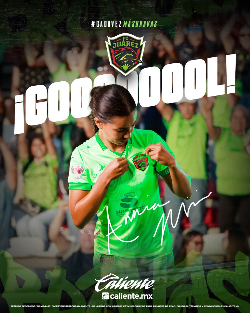 FC Juárez Femenil 🛸 (@femenilfcjuarez) on Twitter photo ¡GOOOOOOOOOOOOL DE BRAVAS, ANOTADO POR ANNIA MEJÍA!
Gol presentado por <a href="/calientesports/">Caliente Sports</a>
#MásAcciónMásDiversión
#ApuestaEnCaliente ¡GOOOOOOOOOOOOL DE BRAVAS, ANOTADO POR ANNIA MEJÍA!
Gol presentado por <a href="/calientesports/">Caliente Sports</a>
#MásAcciónMásDiversión
#ApuestaEnCaliente