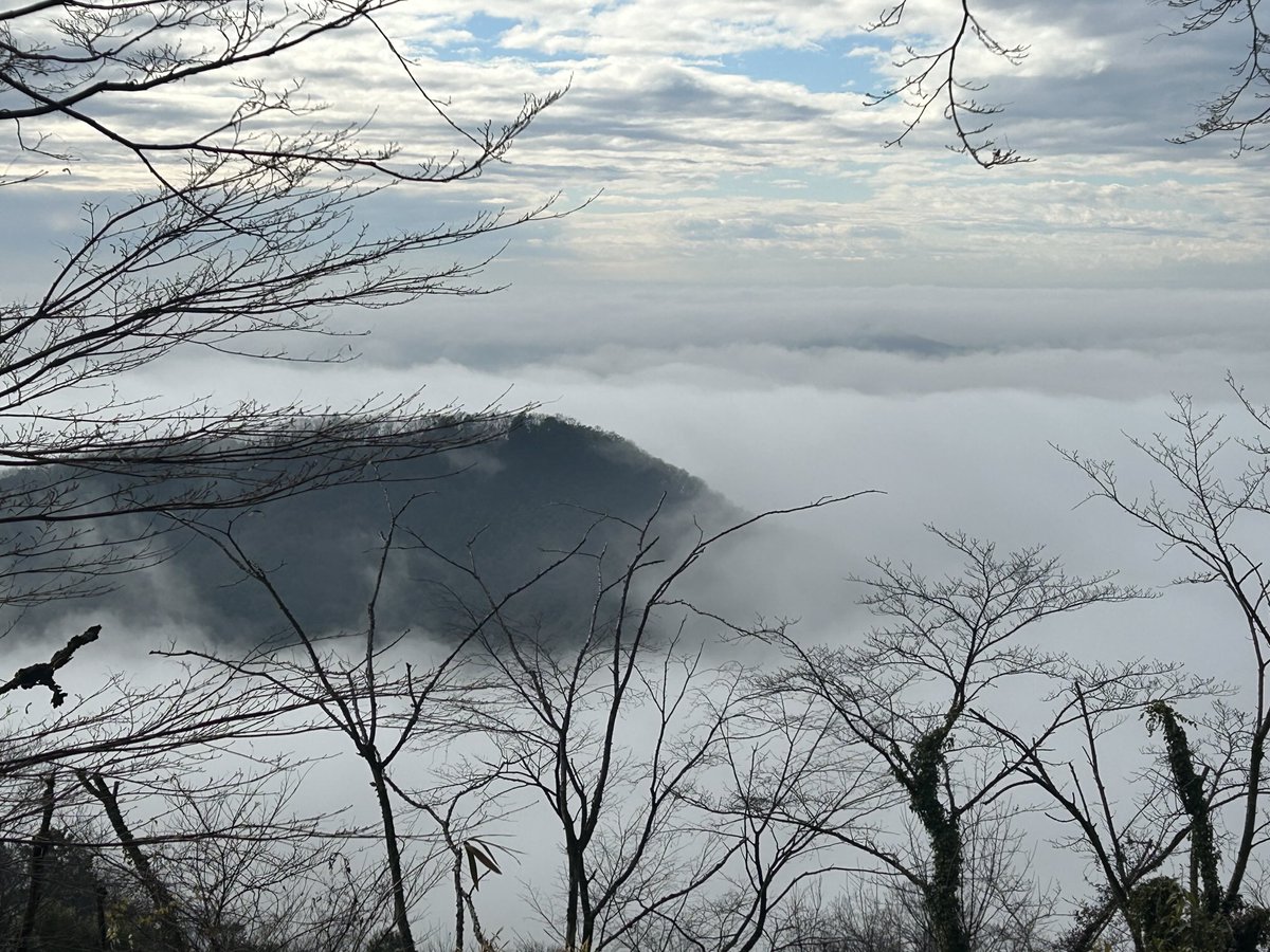 dangoitiban's tweet photo. 今日の栃木市太平山謙信平の朝の景色です。いつもより雲海の時間が長いです。 https://t.co/RvYqyGWpEf