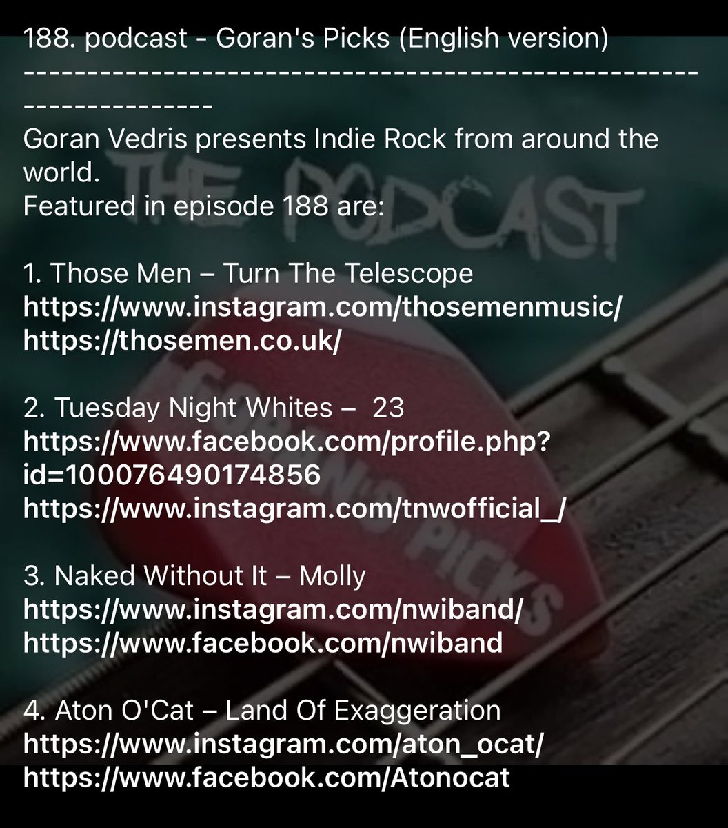 ThemanSimpulse's tweet image. &apos;Turn The Telescope&apos;, a track from this year&apos;s future new album release from Those Men -  &apos;Theman and The Fourth&apos;. Thanks to Goran Vedris and JRRadio- Croatia for the spin.
www. thosemen.co.uk