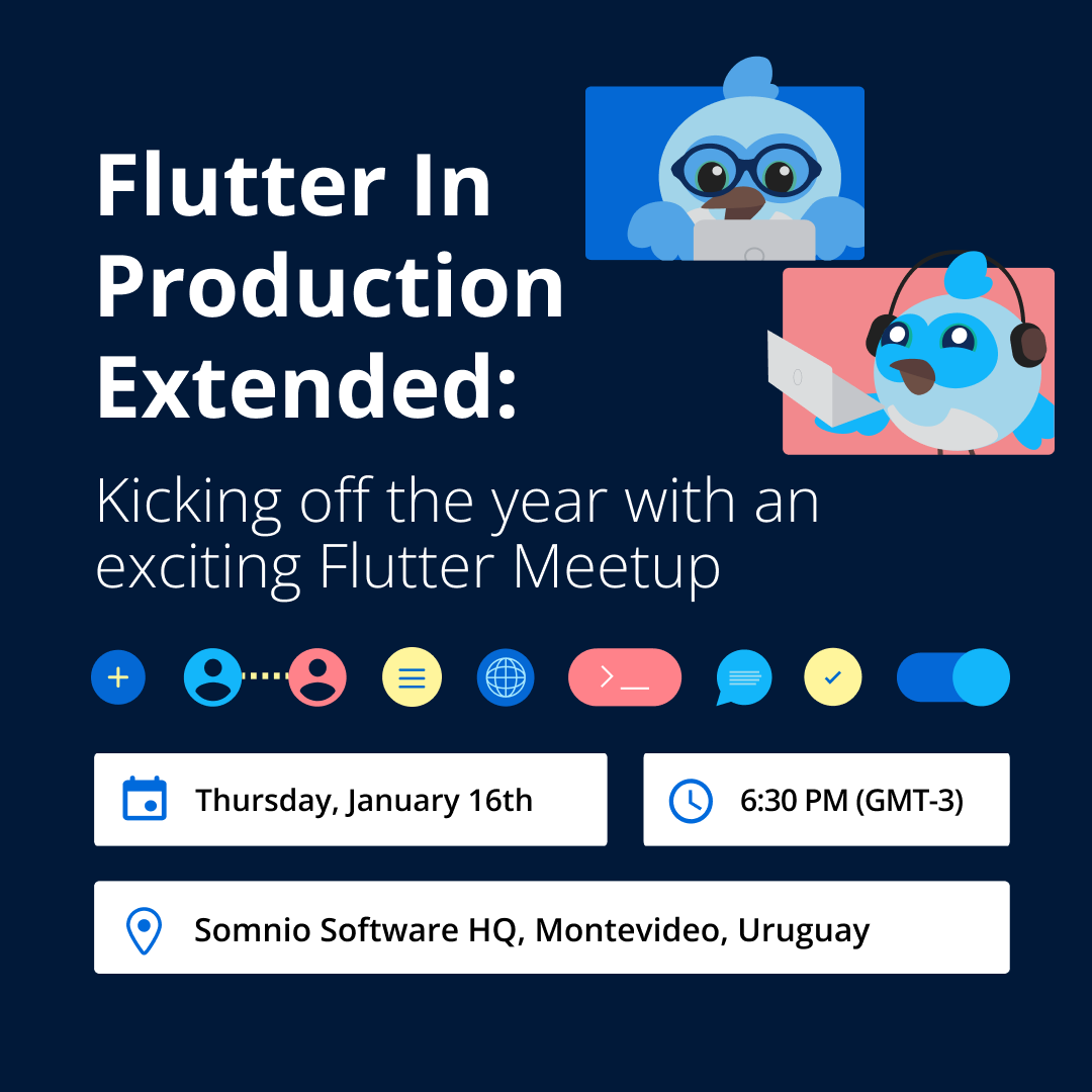 flutter_uruguay's tweet image. ๐ Flutter fans, mark your calendars, join us at #FlutterInProduction Extended Montevideo!
๐๏ธ Jan 16th, 6:30 PM (GMT-3)
๐ Somnio Software
Donโt miss the chance to connect, learn, and kick off 2025 with fresh insights.
๐ Save your seat: meetup.com/flutter-montevโฆ