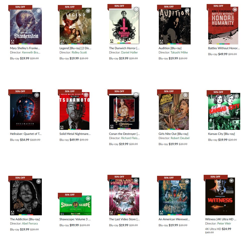 50% off Arrow 4K/Blu-ray movies at B&amp;N buff.ly/3W79vAg 

Amazon starting to price match amzn.to/4h4qOtT #ad