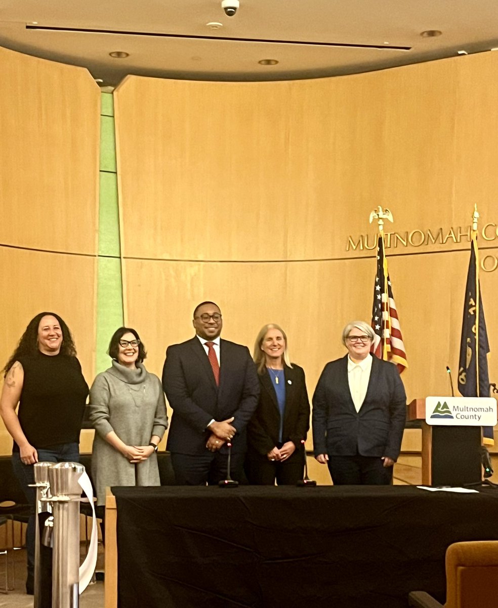 The swearing in of <a href="/multco/">Multnomah County, OR</a> commissioners <a href="/BrimJulia/">Julia Brim-Edwards</a>, Vince, Dixon, and Meghan Moyer concluded with a beautiful rendition of Change is gonna come. We’re ready! Congrats commissioners keep up the work on shelter, sobering and caring for our communities.