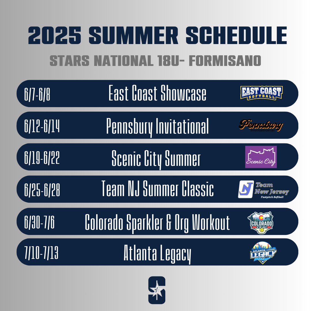 ⭐️2025 Summer Schedule⭐️

<a href="/starsnationalfp/">Stars Organization</a> <a href="/CoachAng3/">Coach Ang</a>