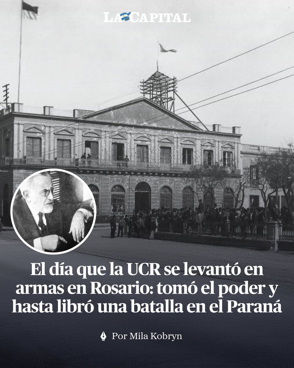 🔴 En 1893 un levantamiento armado de la UCR sacudió a Rosario y la región.

🔙 La Unión Cívica Radical (#UCR), que había nacido tan sólo dos años antes, se sublevó contra el gobierno de turno y tomó la ciudad. Incluso, un combate naval se desenvolvió en las aguas del Paraná. 🛳️
