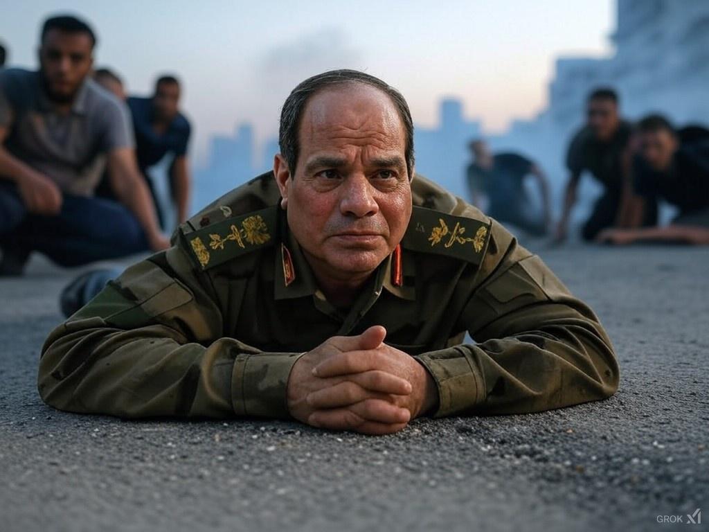 ياأحرارخلاص السيسى فقدأعصابةوبيتبول على نفسةوبعدين هوبيكذب علشان كان فى الكنيسةأقسم بالله العظيم أل هينزل يوم الجمعه القادمةبأذن الله هياخدأتنين مليون جنيه وكل شهيدهياخد١٠مليون والمعتقل هياخدخمسةمليون كلهم مش هيجوحق قصرمن القصورأوطيارةأوشركات العرجانى أل هنصادرها أنزل الجمعة