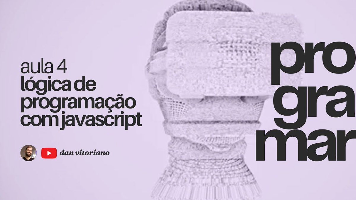 danvitoriano's tweet image. É hora de criar ao vivo um pequeno algoritmo usando lógica de programação e conhecer alguns tipos de dados usados pelos softwares e computadores. Essa é a aula 4 do meu curso colaborativo no YouTube: link.danvitoriano.com.br/aula4 

#dev #programação #curso