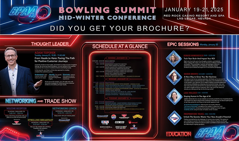 It’s not too late to register for Summit 2025! New Year - New You. Be at Summit 2025 to start your year off right. Register now at bowlingsummit.com