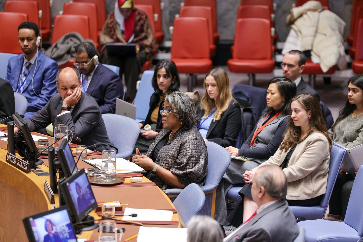 USAmbUN's tweet image. Sudan is experiencing one of the worst human crises – not only of the day, but of our lifetimes. At least five areas are currently experiencing famine.
Both military factions must facilitate the establishment of humanitarian hubs to support the flow of aid – and cease all…