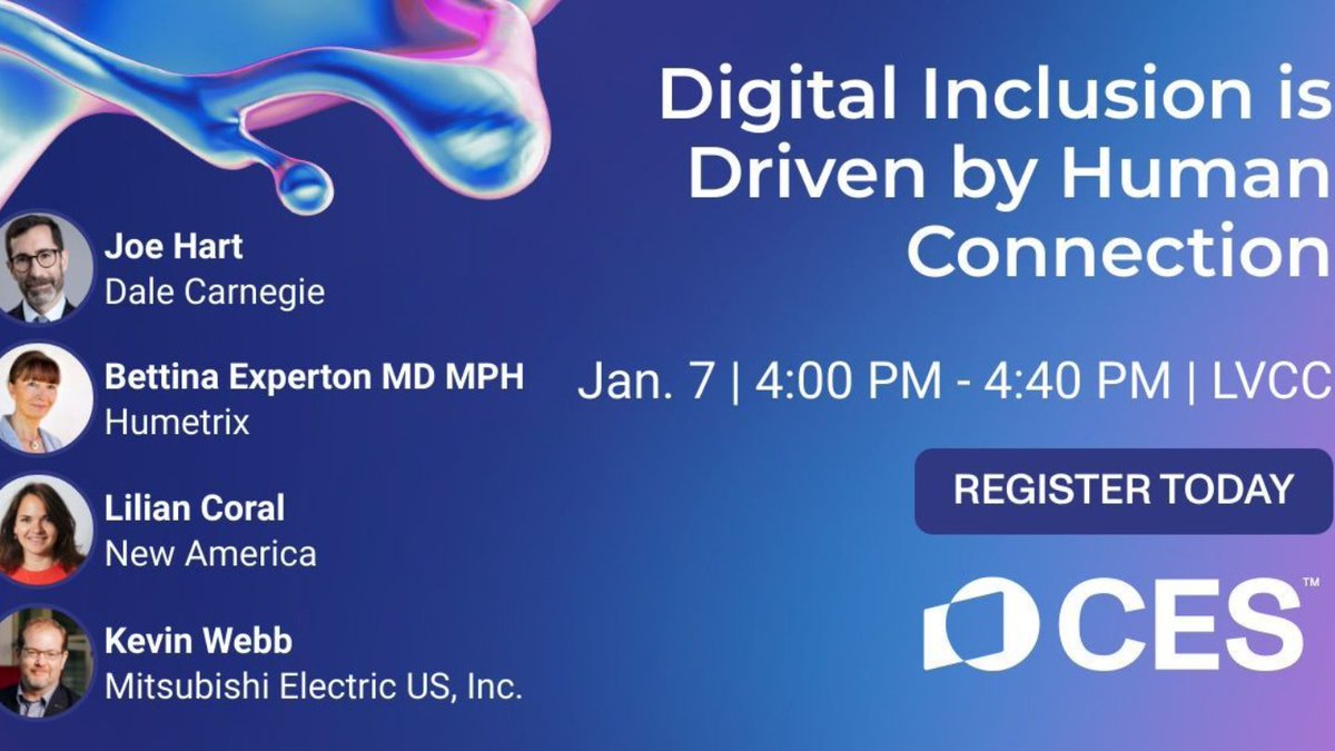 Happy New Year! We are thrilled to start 2025 with Dale Carnegie's CEO, Joe Hart, speaking at Consumer Electronic Show #CES2025 in LV about #DigitalInclusion and #HumanConnection. 
Join here: brnw.ch/21wPPof