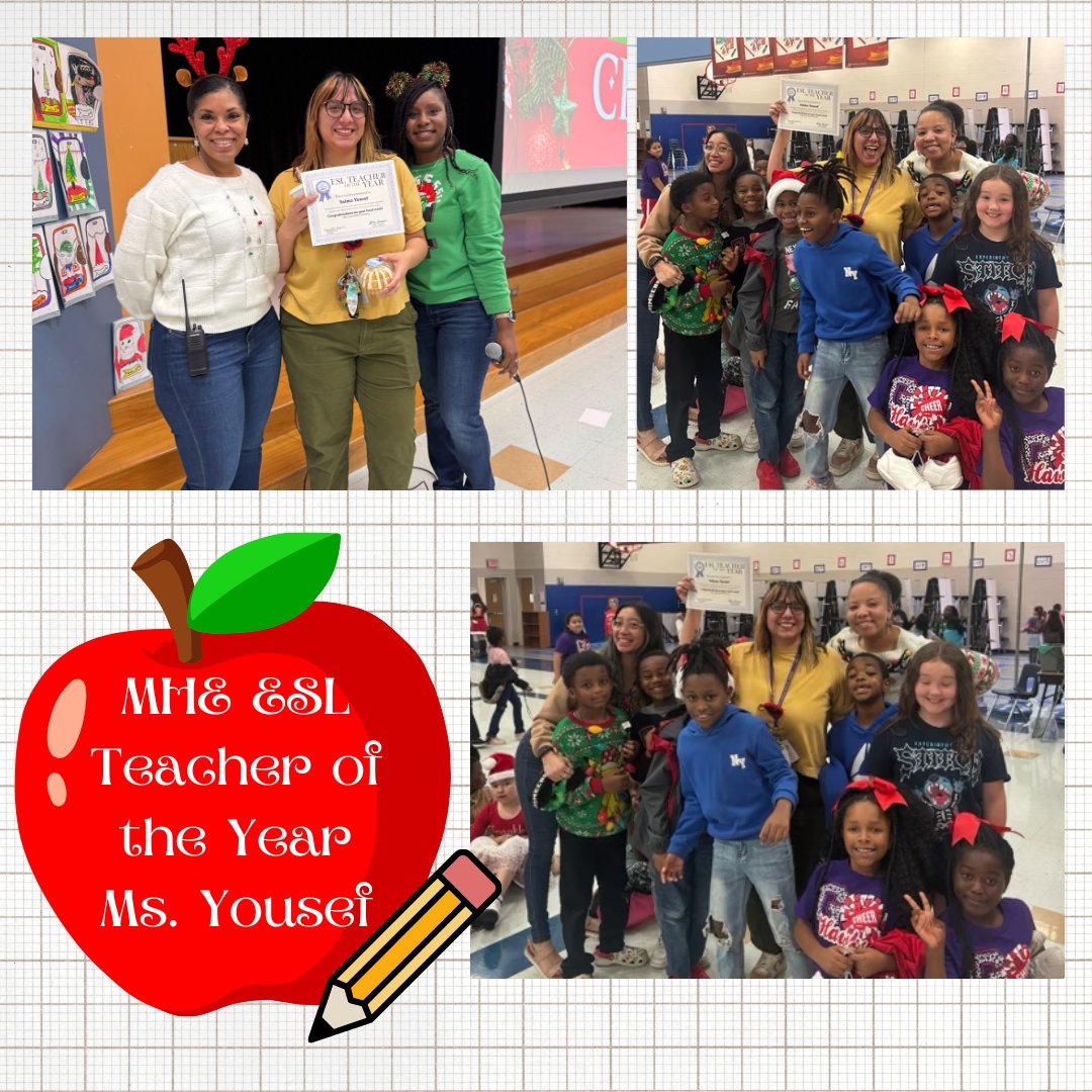 Congratulations to <a href="/MaryHolleyElem1/">Mary Holley Elementary</a> Bilingual Teacher of the year, Mrs. Adnane and ESL teacher of the year, Ms. Yousef! 👏