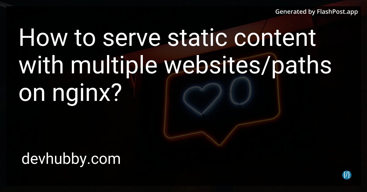 JordanKEurope's tweet image. Why doesn’t NGINX like dynamic content? It didn’t want to be the middleman in the Opera-tics!
Source: devhubby.com/thread/how-to-…
#Nginx #SoftwareEngineering #TechTutorials #TechTips #website #multiplewebsites