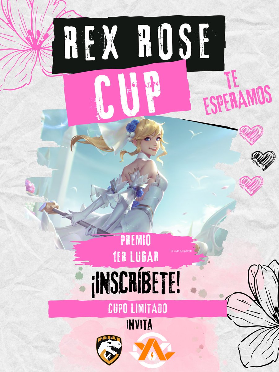 ✨ ¡Registros Abiertos para la Tercera Edición de la Rex Rose Cup! ✨

👥 Inscripciones ya disponibles:

goo.su/ZzUWrc

Un agradecimiento especial a <a href="/AyloEsports9/">Άγιο Esports</a>  por patrocinar esta edición.

📌 No te quedes fuera. 

⚠️ ¡Cupos limitados!

#RexRoseCup #WildRift