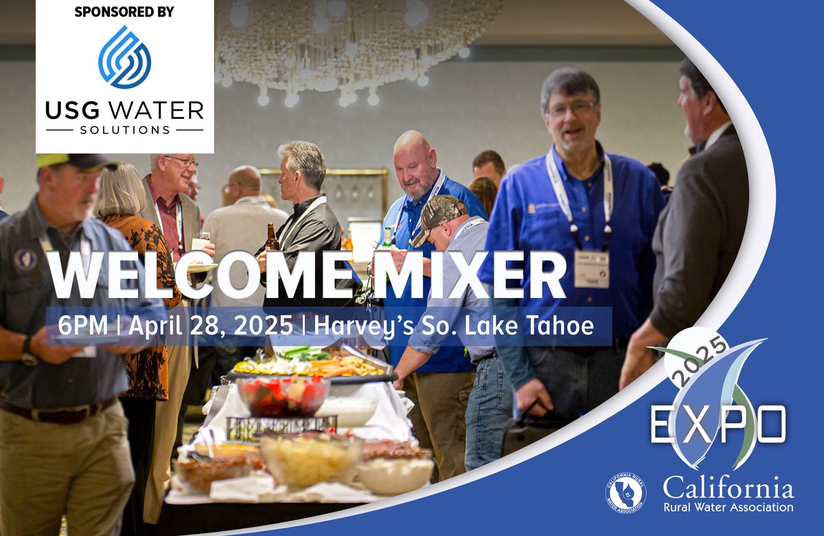 CalRural's tweet photo. One thing you can always count on at a #CalRuralExpo is there will be plenty of food. Join us for our Registration and Welcome Mixer on April 28th for a small bite and a drink ticket sponsored by our Preferred Providers USG Water Solutions. #waterconference #waterutilities https://t.co/unVRkcfKLO